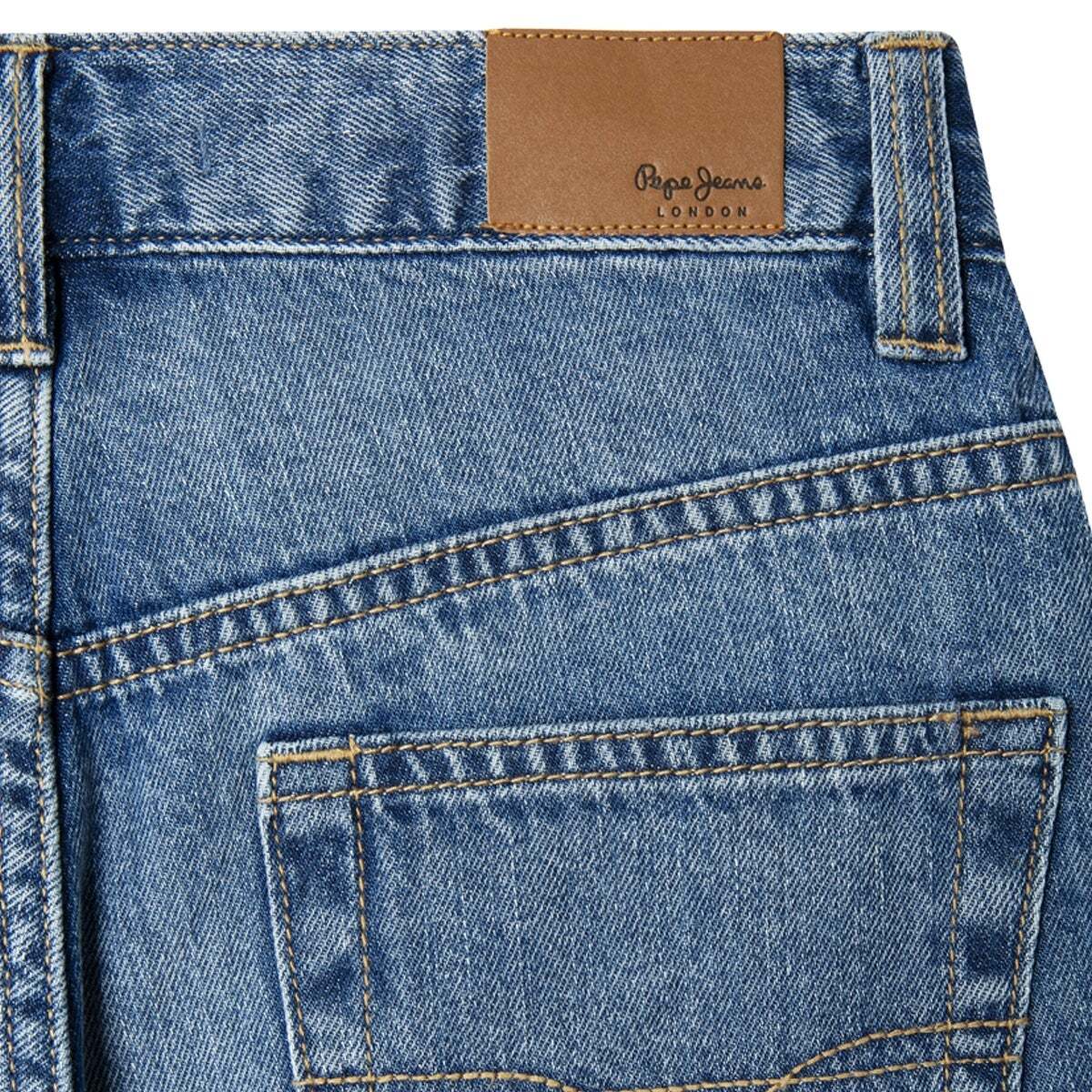 Bermuda En Denim Coupe Ample 9oz blue rigid denim, PEPE JEANS