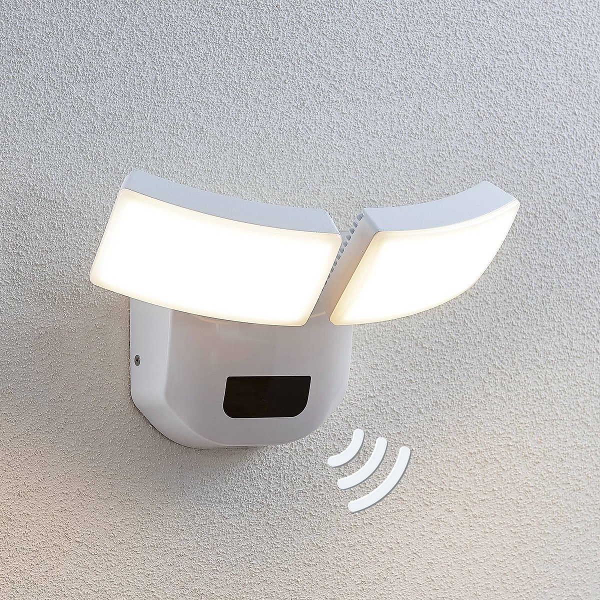 Applique extérieure en aluminium moderneLED blanc (ral 9006), LINDBY