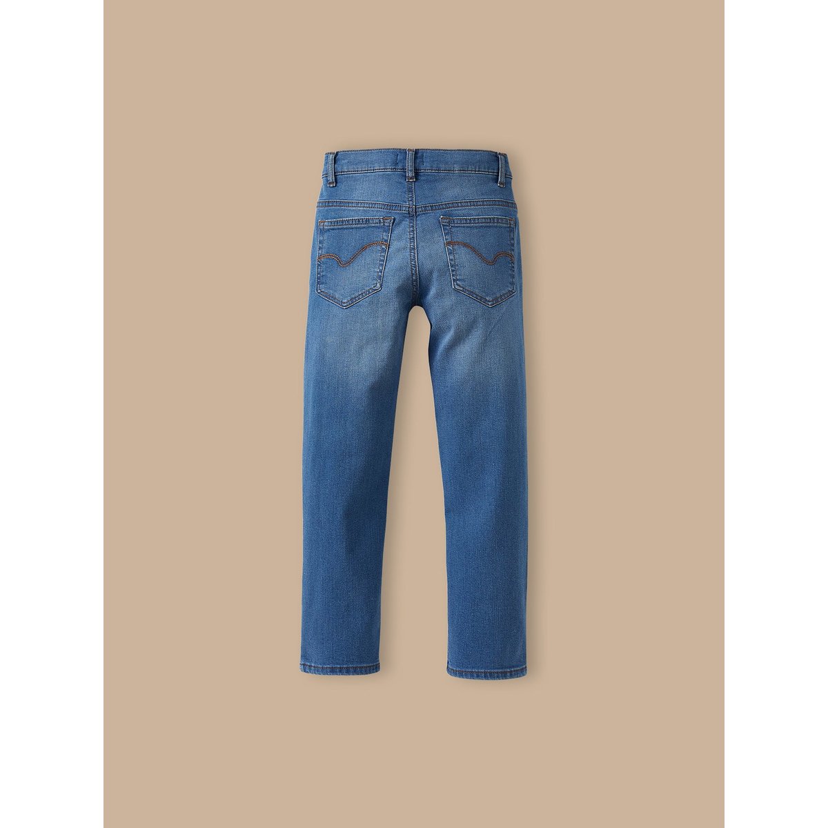 Jean droit bleu moyen uni, CYRILLUS