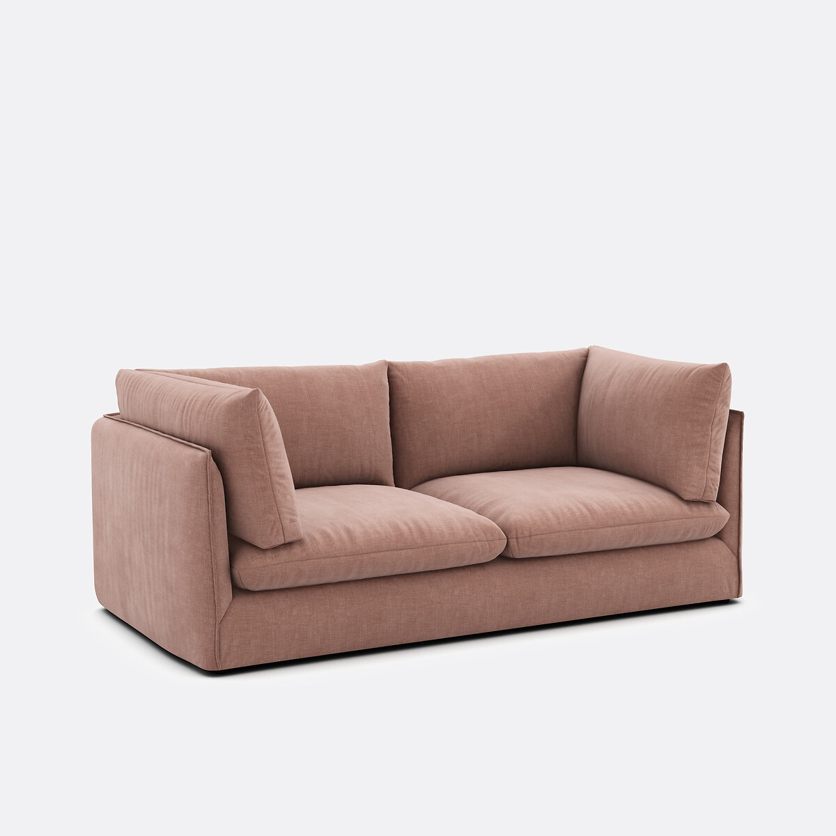Canapé droit, 3 places, en tissu structuré, MALO praline, LA REDOUTE INTERIEURS