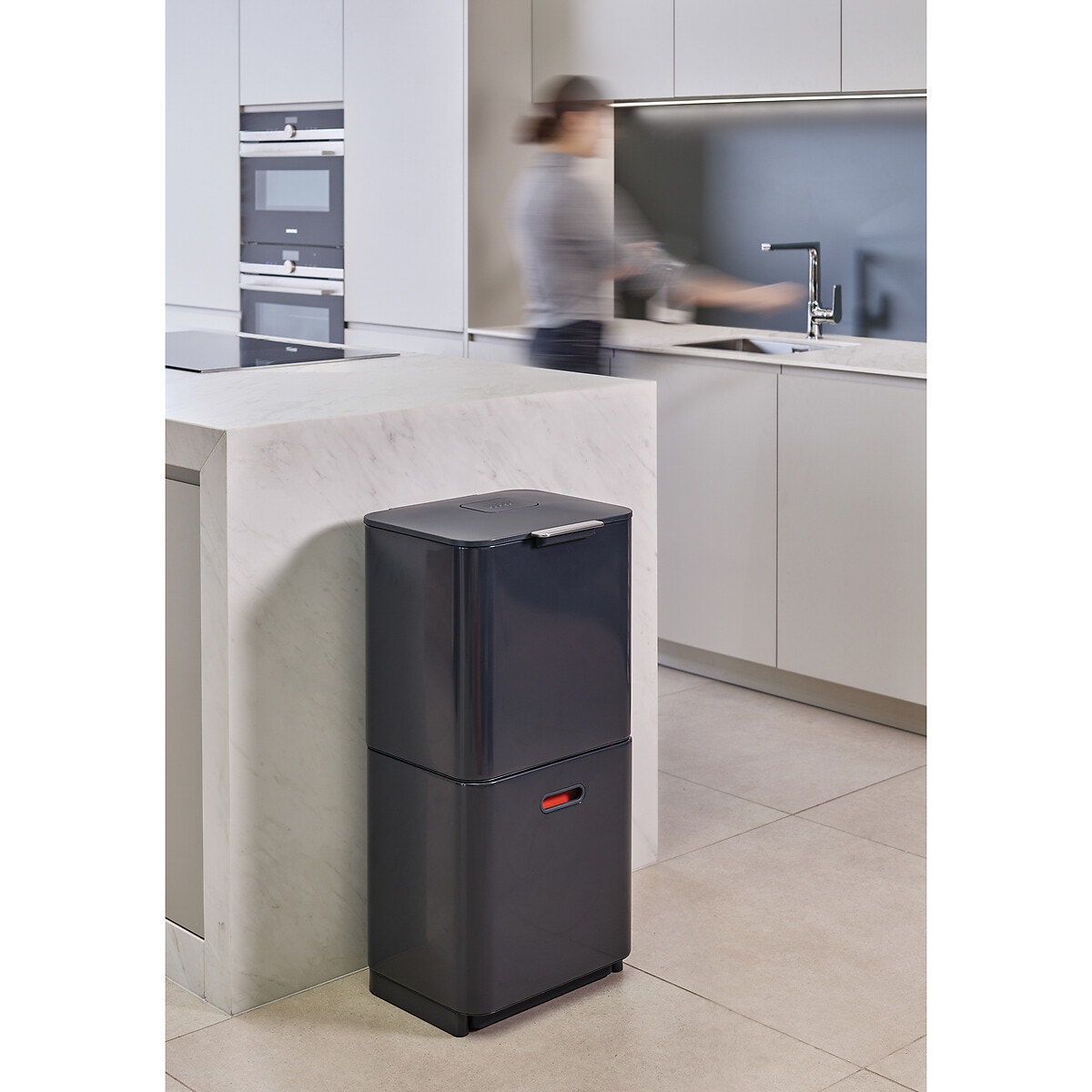 Poubelle Totem 60L tri sélectif 30062 graphite, JOSEPH JOSEPH