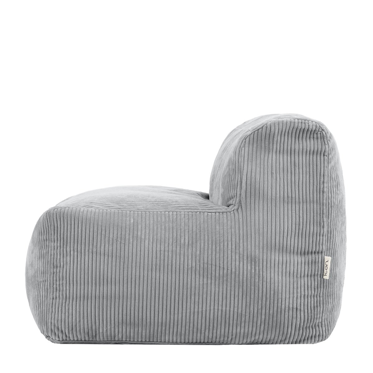Pouf fauteuil modulaire en velours côtelé Oeko-Tex® - ZEN gris, ICON