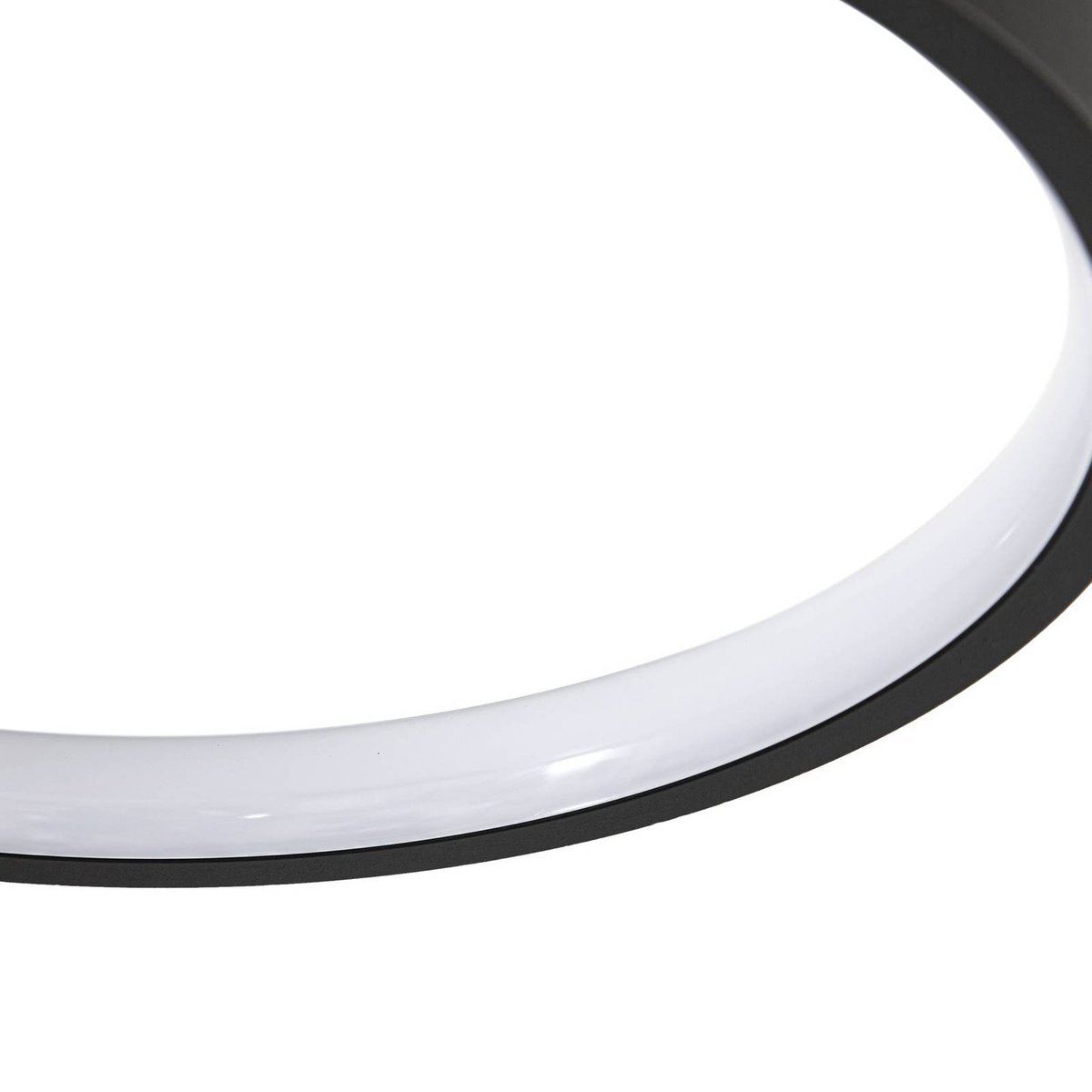Plafonnier en aluminium moderneLED noir brossé, LINDBY