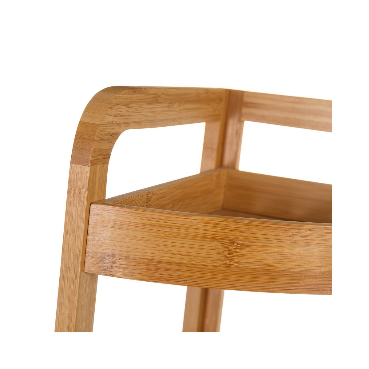 Étagère d'Angle pour WC ou Salle de Bain en Bambou bois, WADIGA