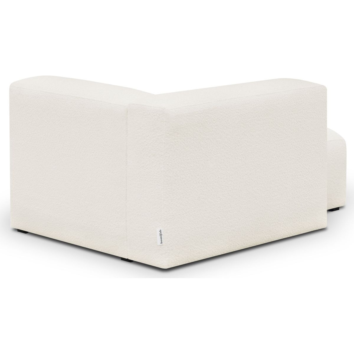 Méridienne d'angle à droite modulable en tissu bouclette - MODULO beige, HOMIFAB