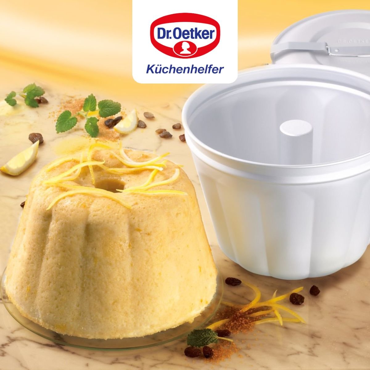 Lot de 2 moules à gâteaux 21/21 cm en aluminium BACK FREUDE gris, DR OETKER
