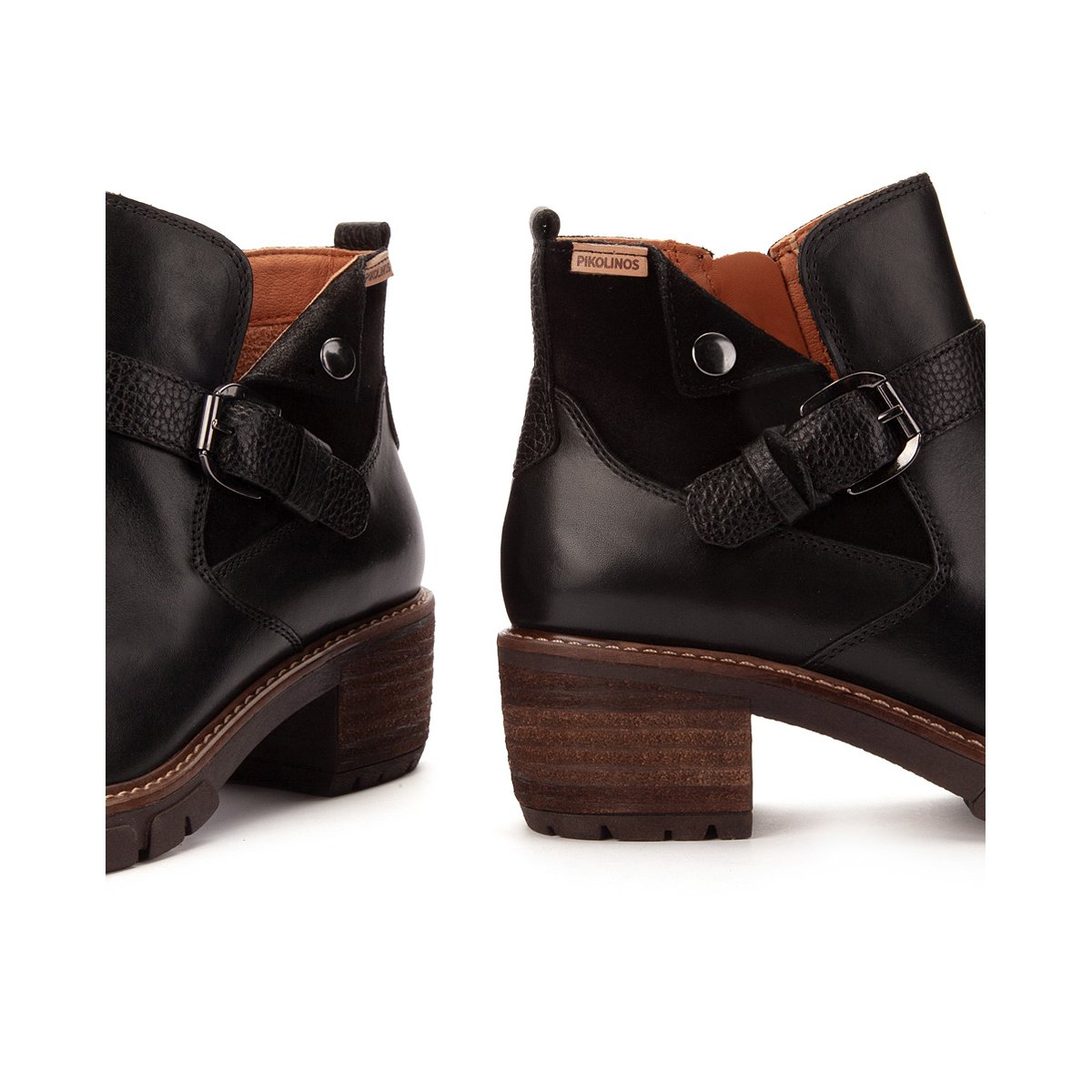 Bottines à talon cuir San Sebastia black, PIKOLINOS