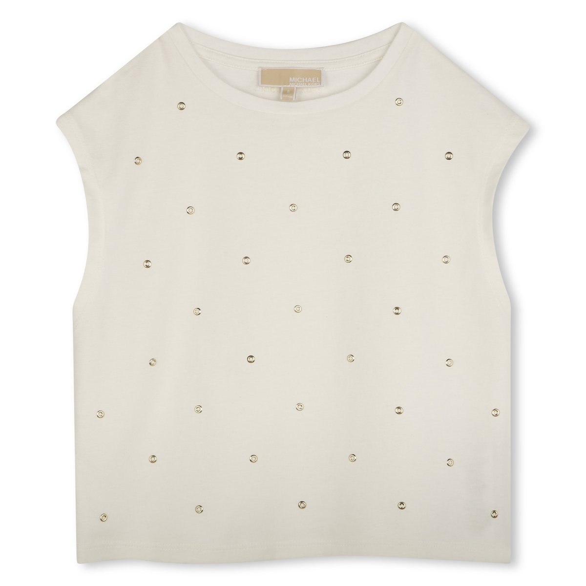 T-shirt de cérémonie en coton offwhite, MICHAEL KORS