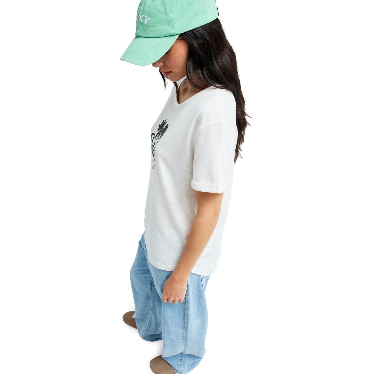 T-Shirt, manches courtes, col rond, . blanc coconut milk, ROXY
