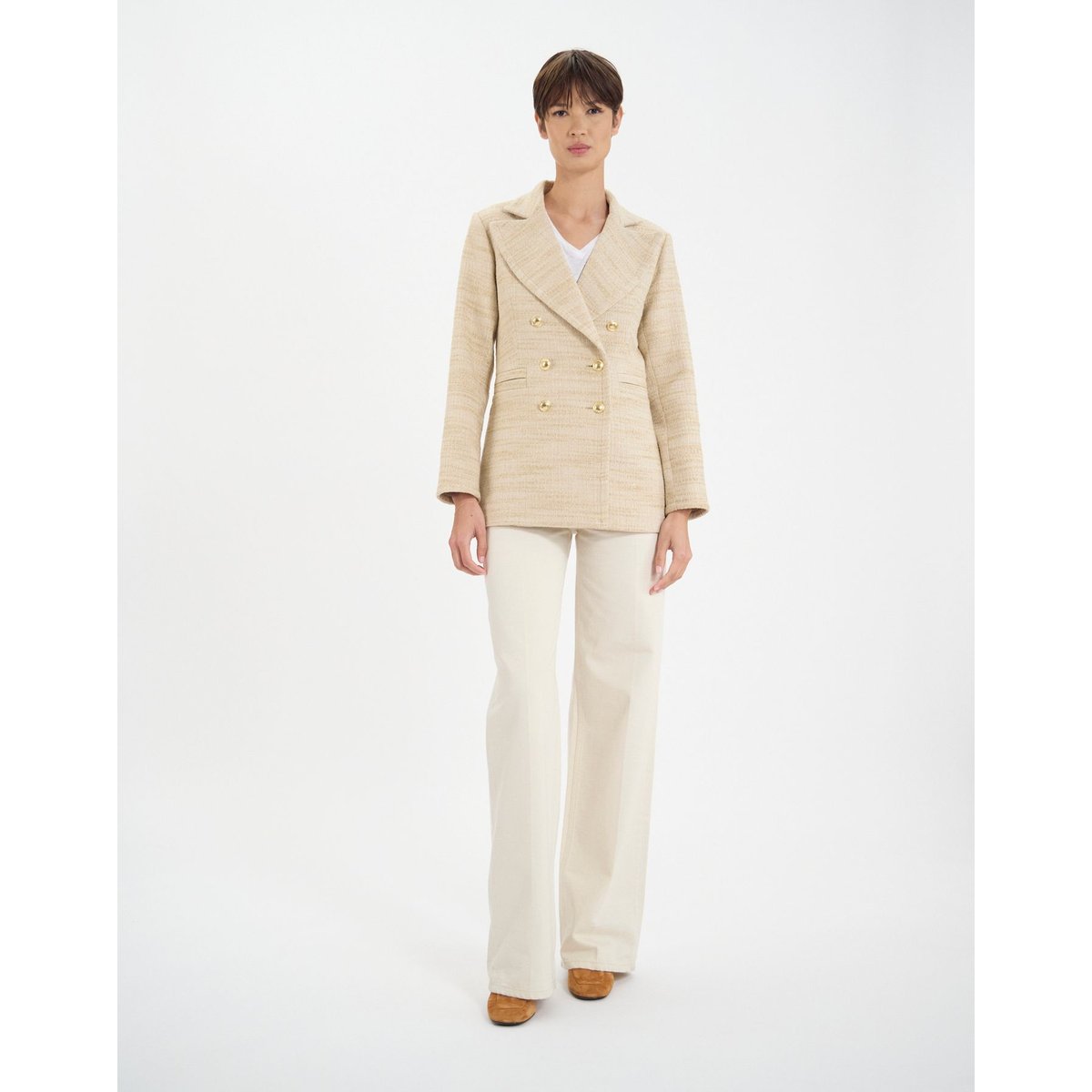 Veste Bart en coton mélangé sable sand, INES DE LA FRESSANGE PARIS