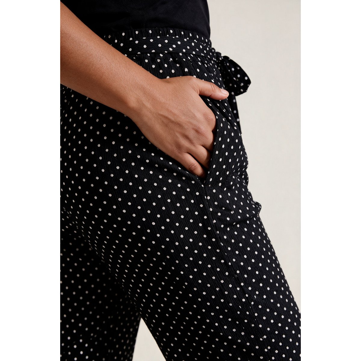 Pantalon en jersey noir, ULLA POPKEN