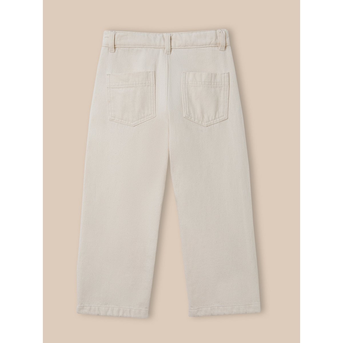 Pantalon droit en denim ecru, CYRILLUS