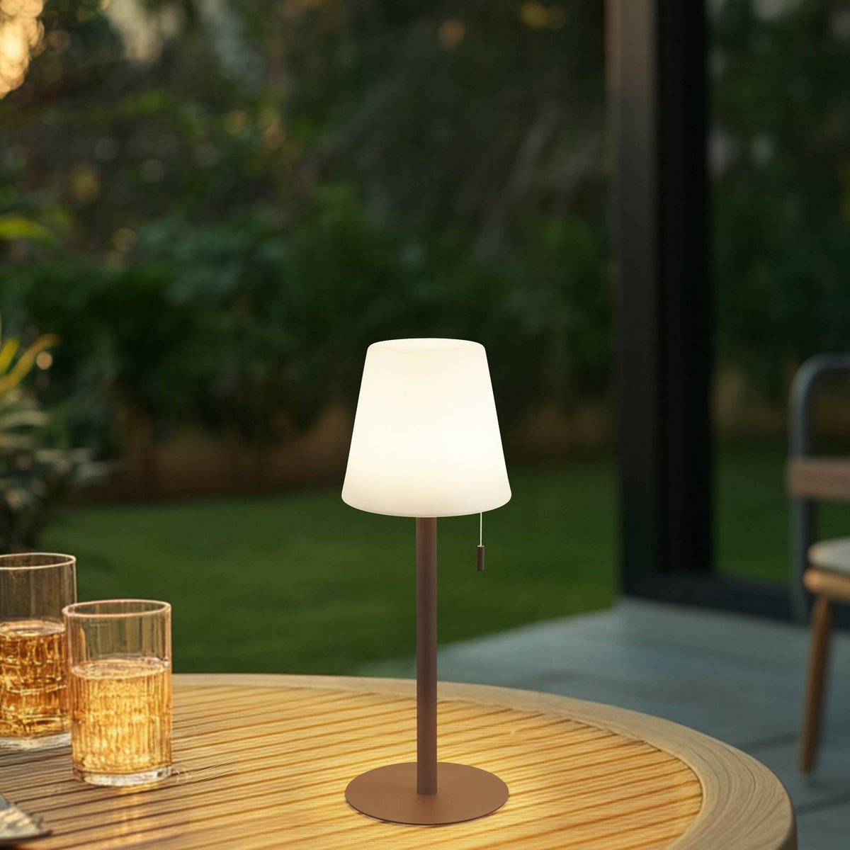 Luminaire de terrasse en aluminium moderneLED noir, blanc, LINDBY