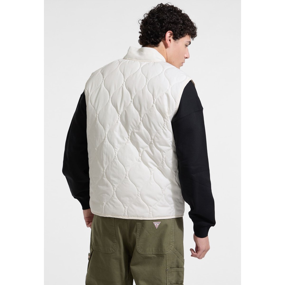 Veste Sans Manches Matelassée blanc, GUESS JEANS