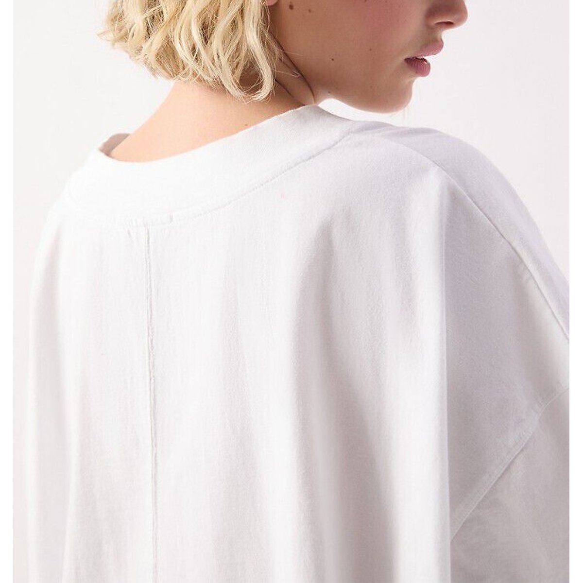 Gixy Loose-Fitting Crew Neck T-Shirt with Short Sleeves white, AMERICAN VINTAGE