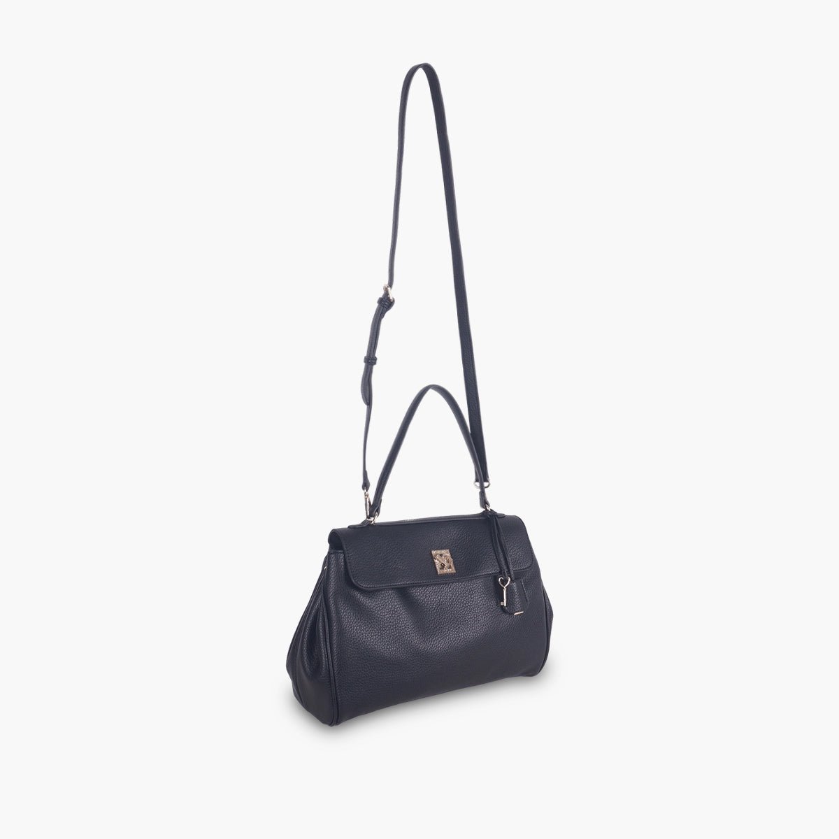 Grand sac shopper L Tifora noir,doré, LOLLIPOPS