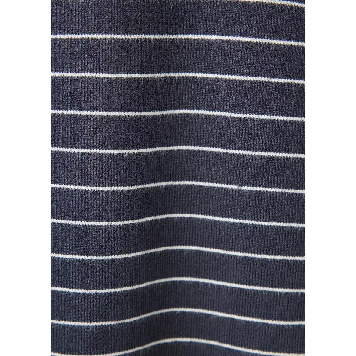 Pull-over cintré rayures col chemise gris chiné moyen, MANGO
