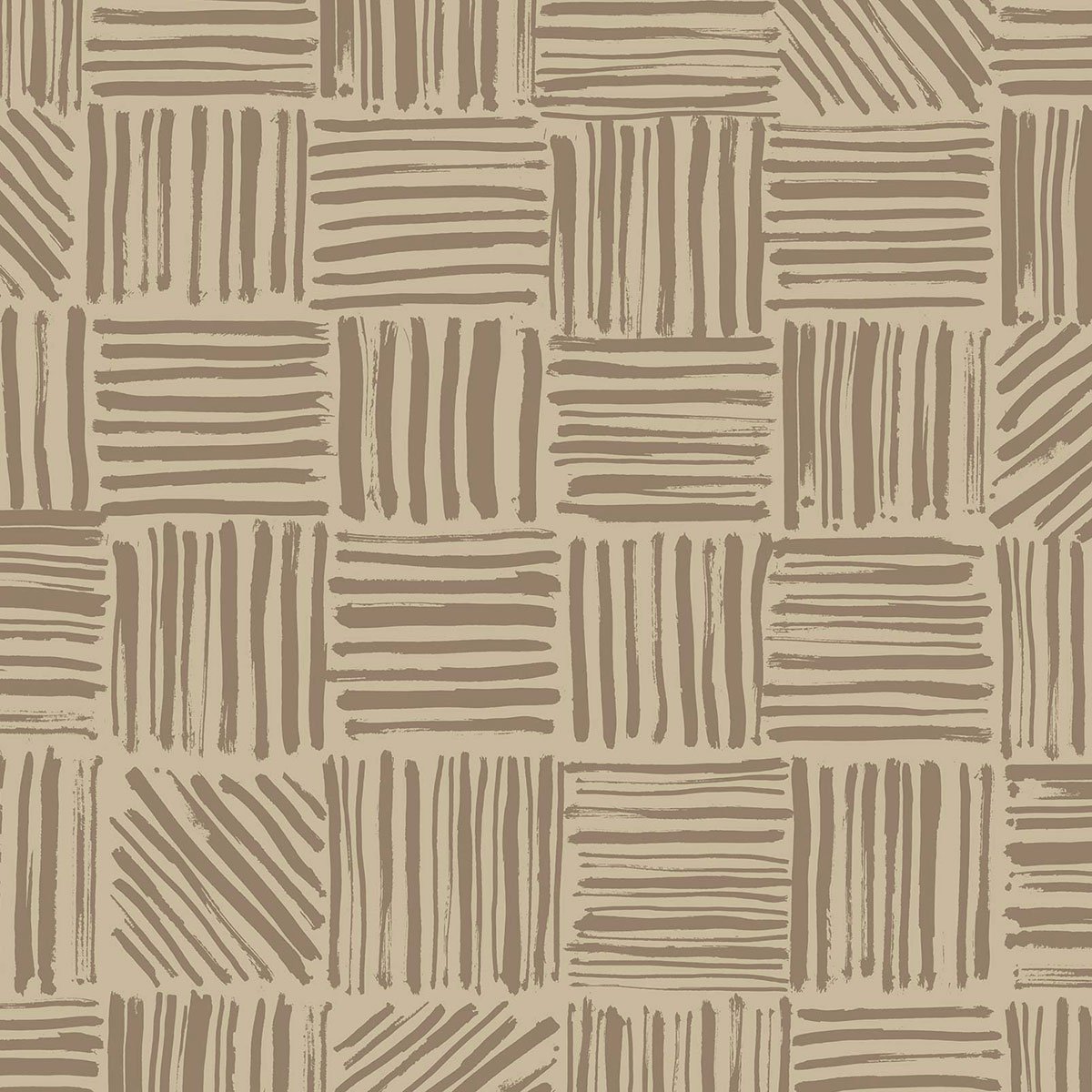 Papier peint, wood pile marron, HEXOA