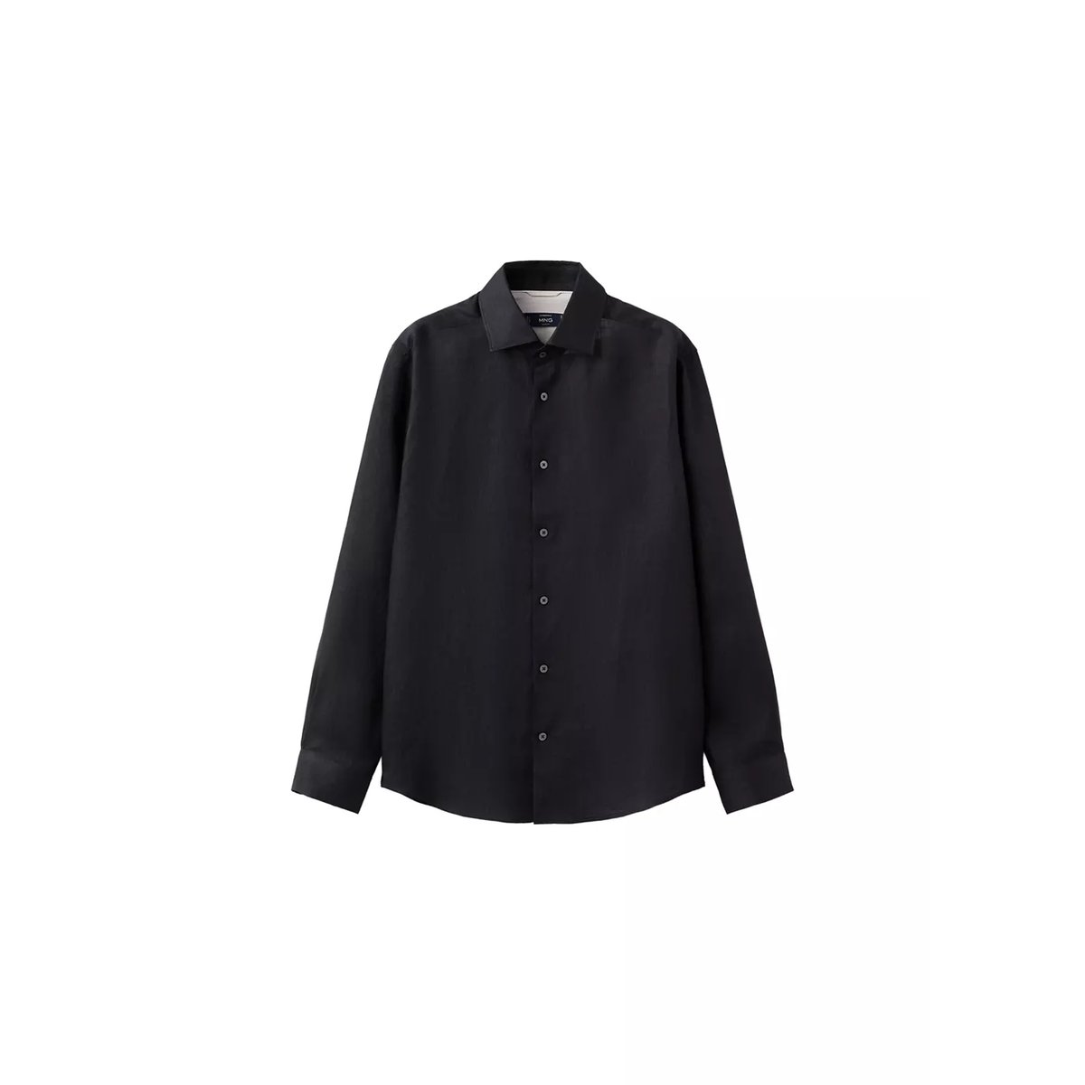 Chemise slim-fit 100 % lin noir, MANGO MAN