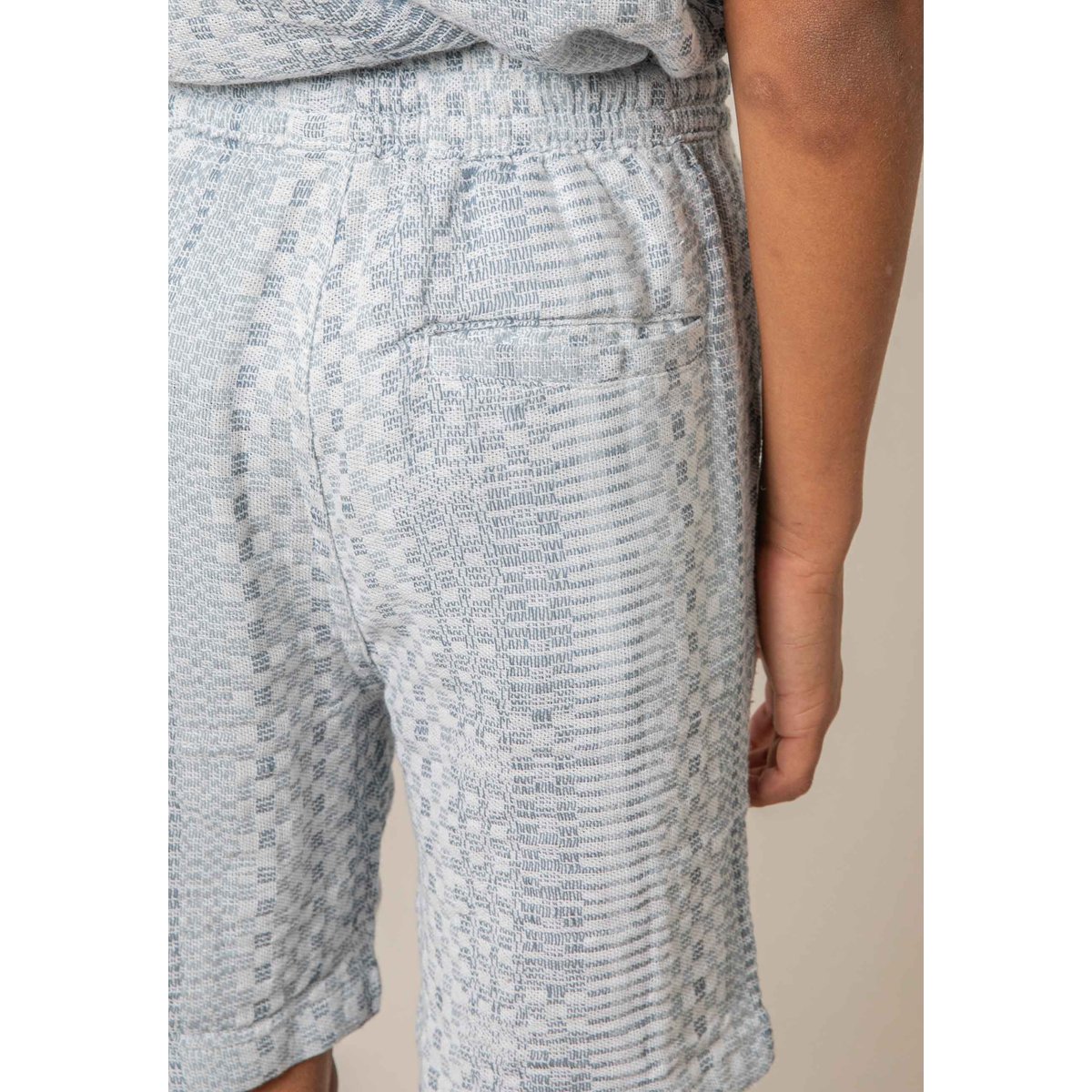 Short regular garçon en coton PADRE bleu acier, DEELUXE