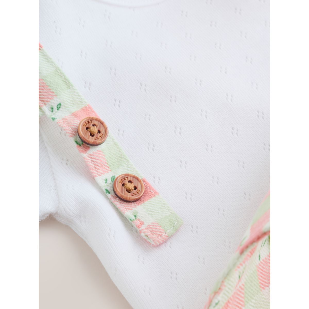 Ensemble body et salopette bébé, 2 pièces rose à carreaux, NEXT