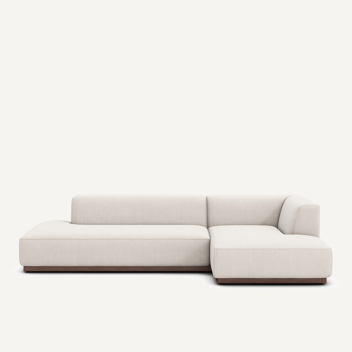 Canapé d'angle droit XL, en coton et lin, JACOPO beige, AM.PM