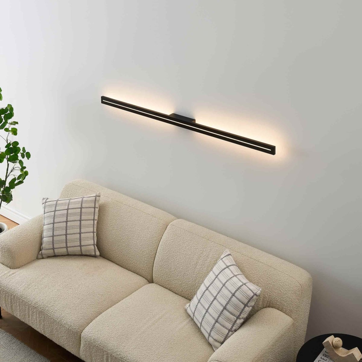 Applique LED murale longue IP54 - NOMÉRIS noir, KOSILUM