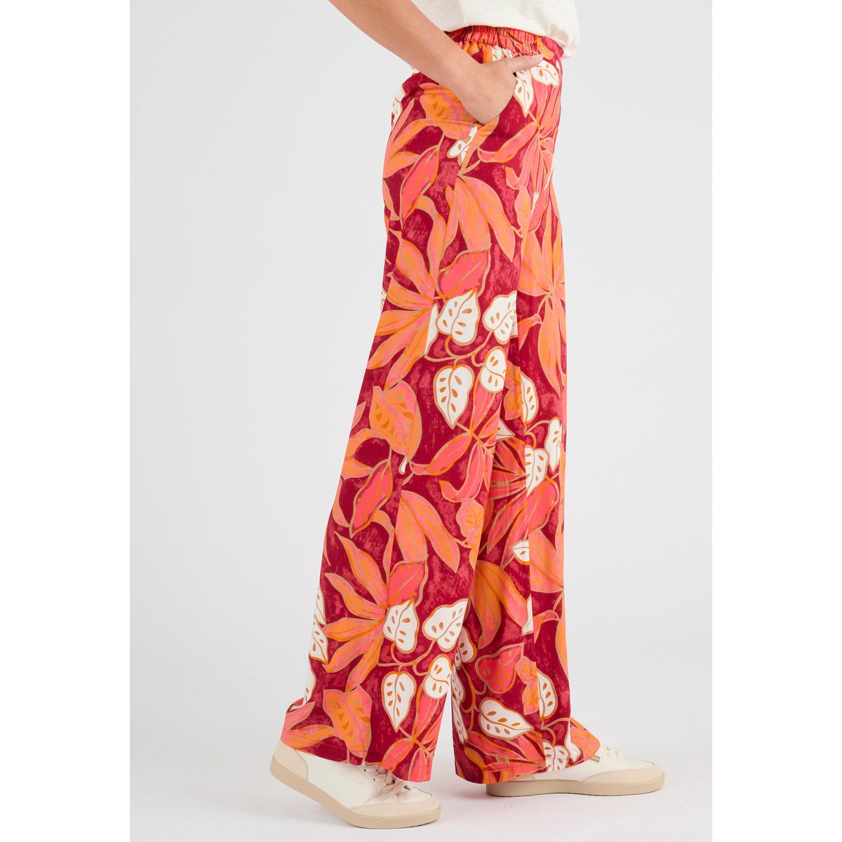 Pantalon fluide Climatyl rouge tropical, DAMART