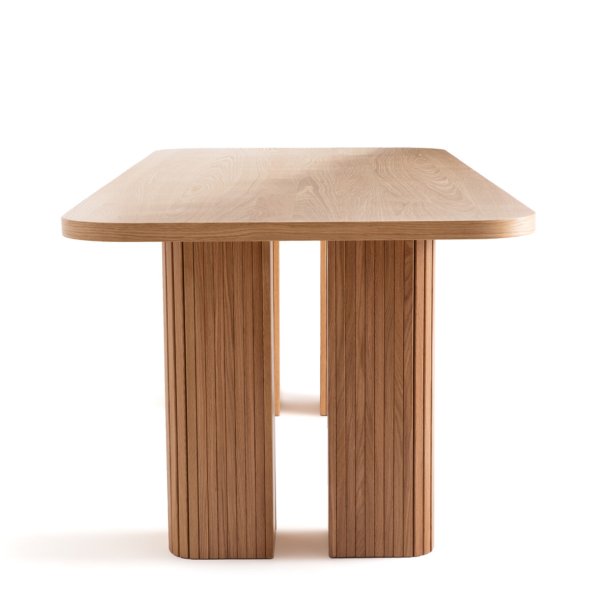 Table à manger rectangulaire, plaqué chêne et pin, 6 à 8 couverts, LATTI coloris chêne, LA REDOUTE INTERIEURS