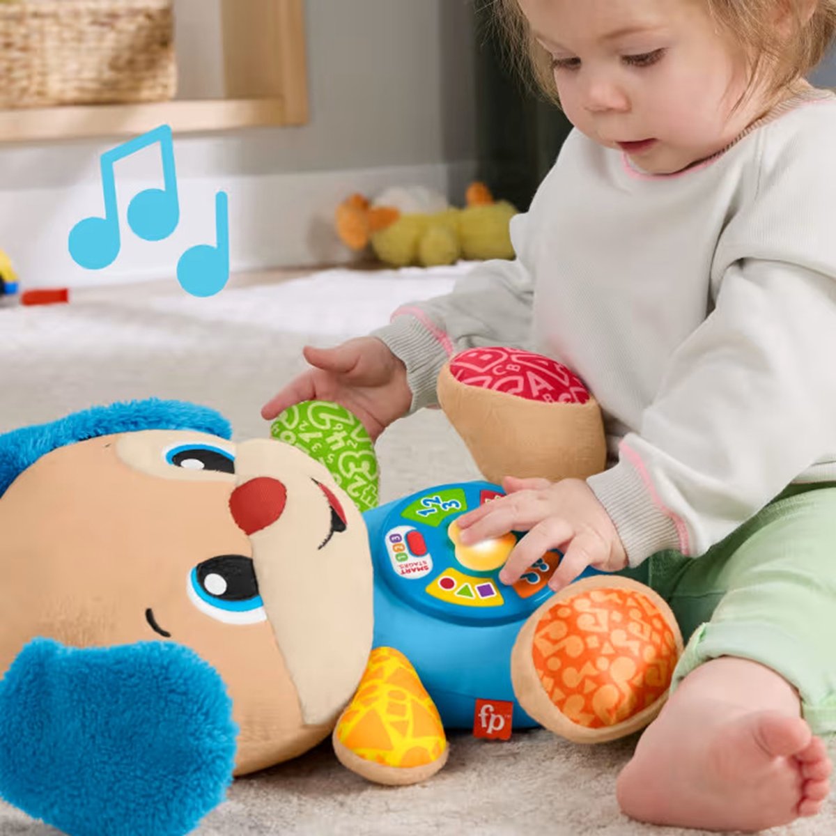 Fisher-Price - Peluche musicale multicolore, MATTEL