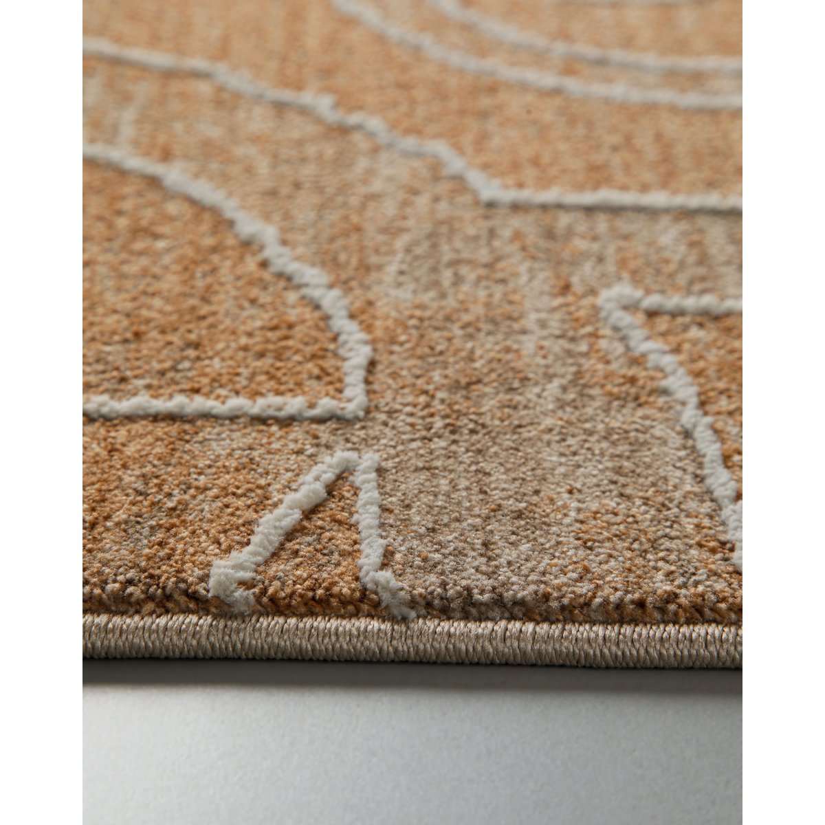 WECONhome Beatle-B par Esprit, tissé machine, tapis poils courts, motif graphique avec effet relief, certifié OEKO-TEX® ,  Beatle-B brun multicolore, ESPRIT