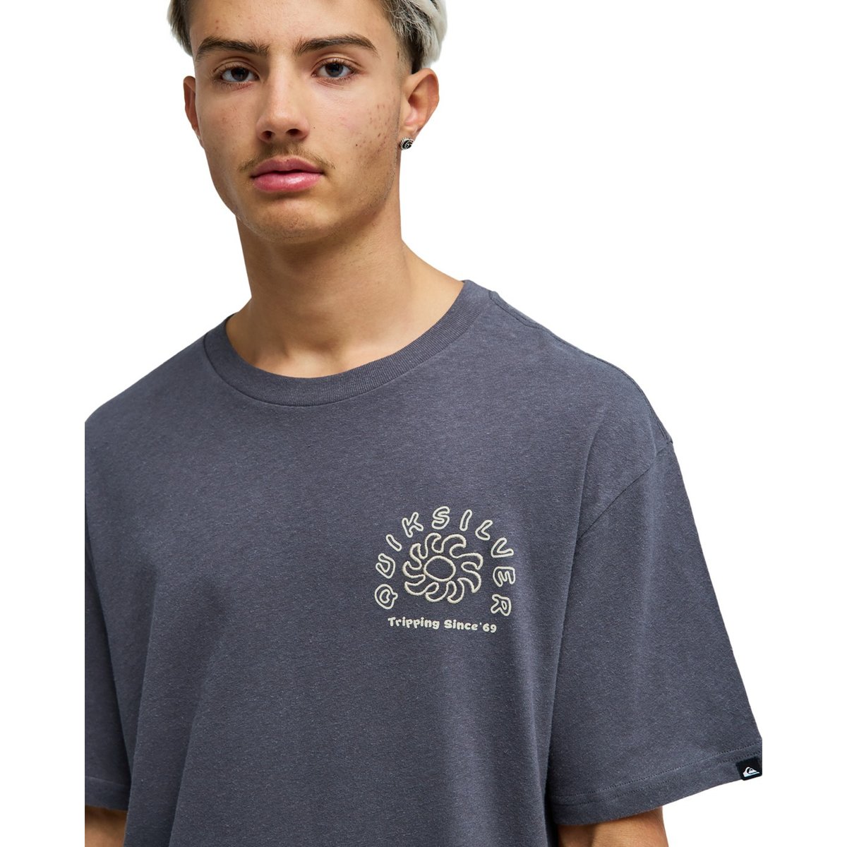 T-Shirt à manches courtes CURVE PALM noir iron gate, QUIKSILVER