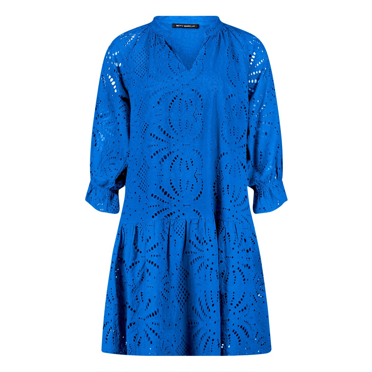 Robe à volants à manches 3/4 adria blue, BETTY BARCLAY