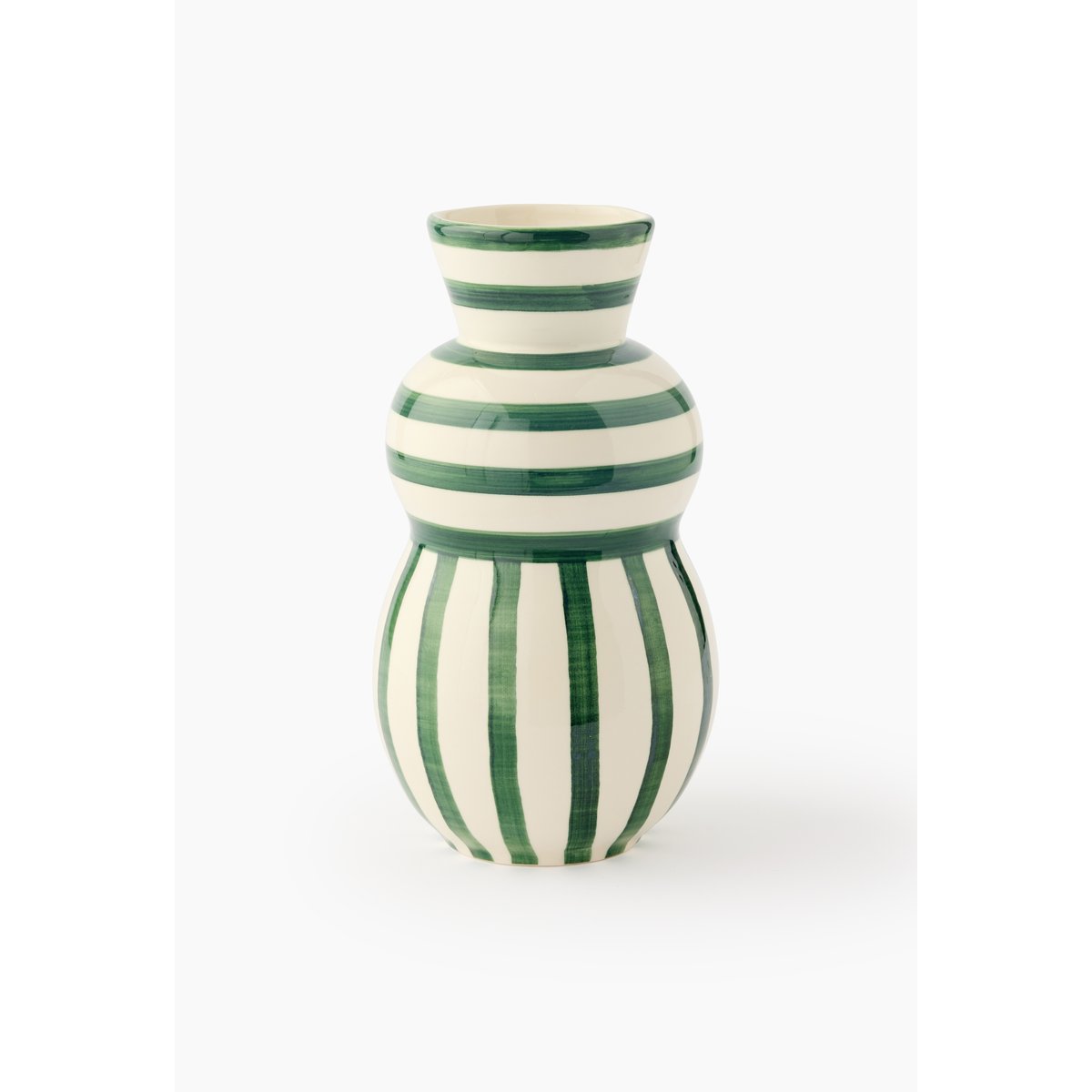 Vase deux boules à rayures commando, MONOPRIX MAISON