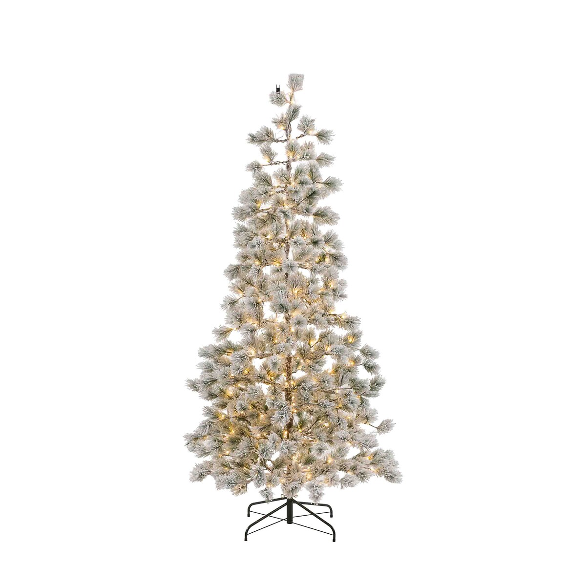 7ft Flocked Pine LED Christmas Tree green, ÉDITÉ