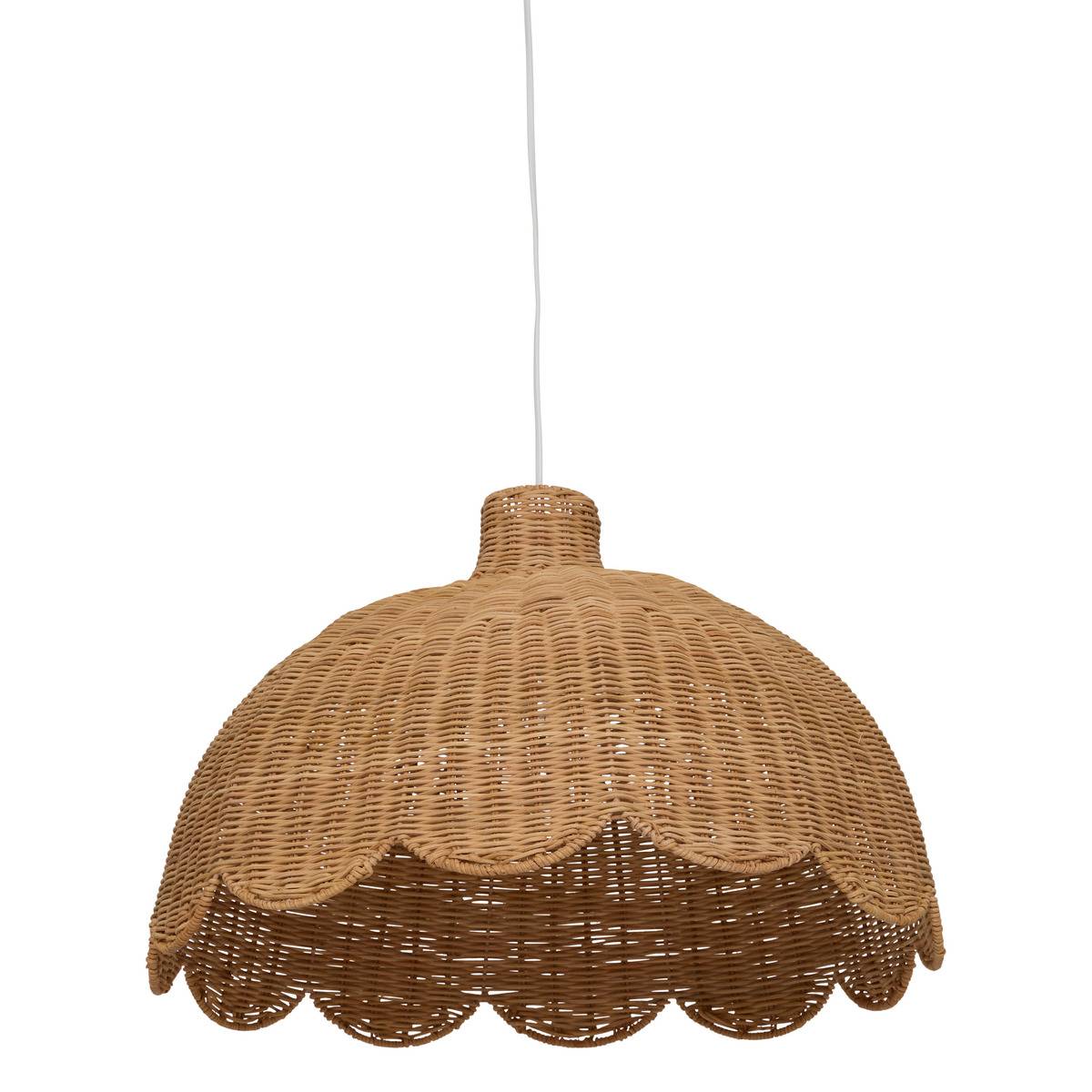 Suspension ronde en rotin MILI marron, ATMOSPHERA