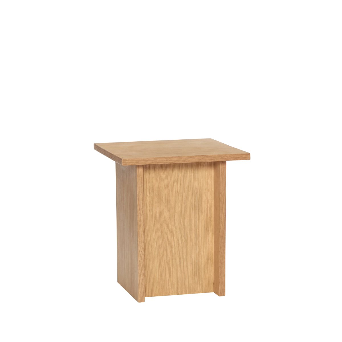 Table d'appoint en placage de chêne STRAIGHT. naturel, HUBSCH