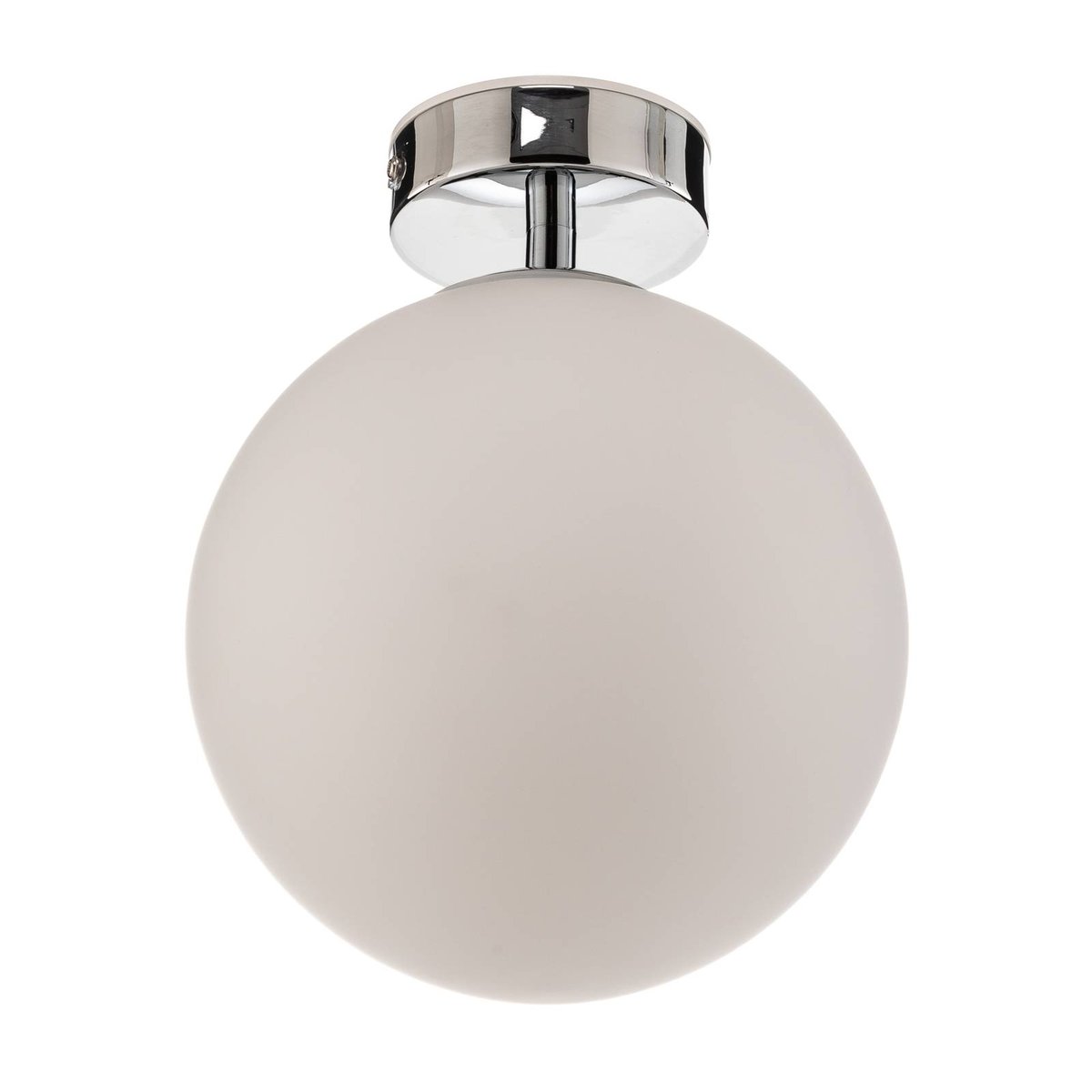 Plafonnier en métal moderneLED, Maviris blanc, chrome, ARCCHIO