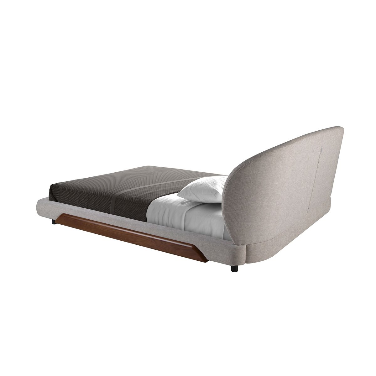Lit en tissu gris clair | noir, ANGEL CERDA