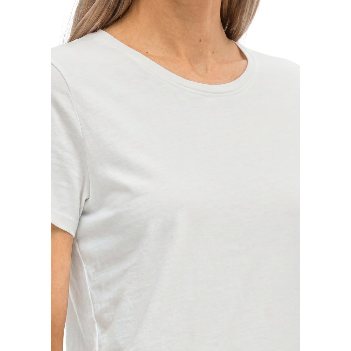 T-shirt à col rond regular en Organic Cotton SIngle Jersey blanc, MARC O'POLO
