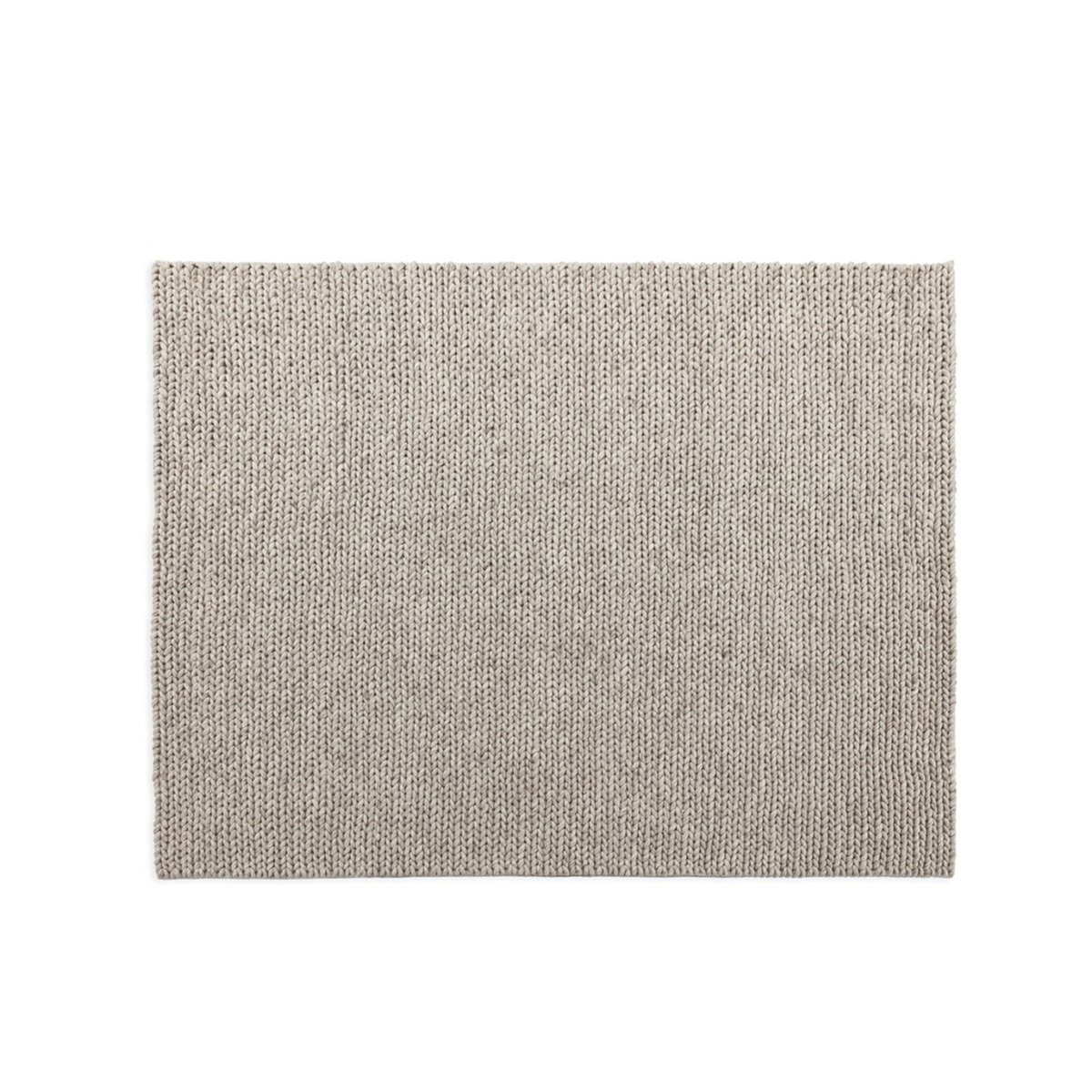 Tapis en laine tricotée gris, RECOLLECTION