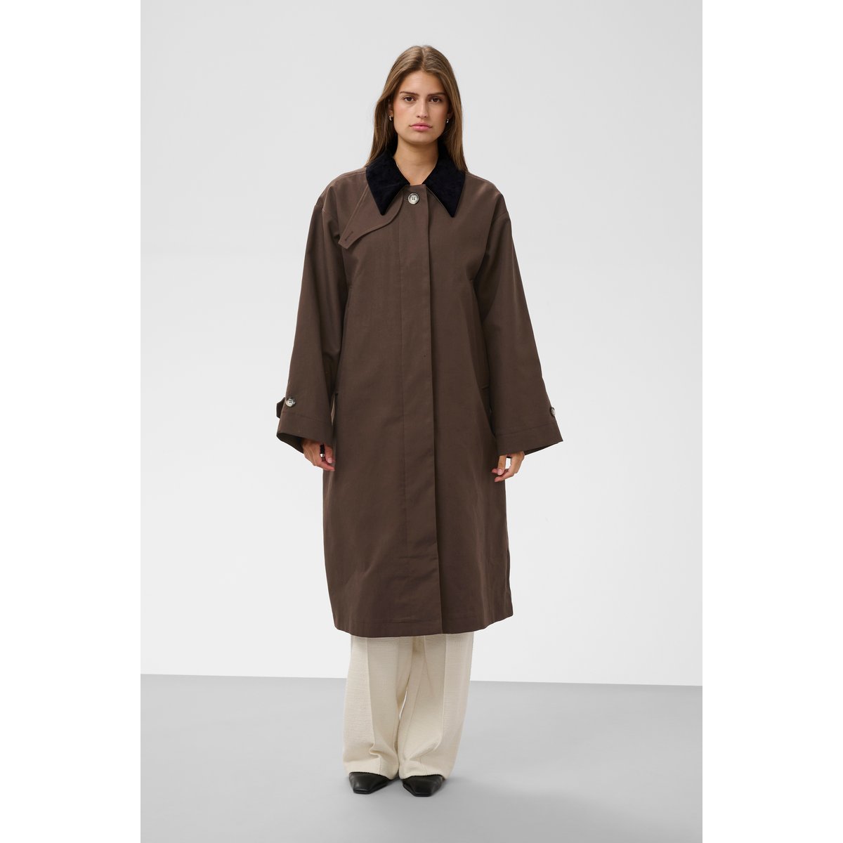 Veste d'extérieur marron animalier chocolate brown, SOAKED IN LUXURY