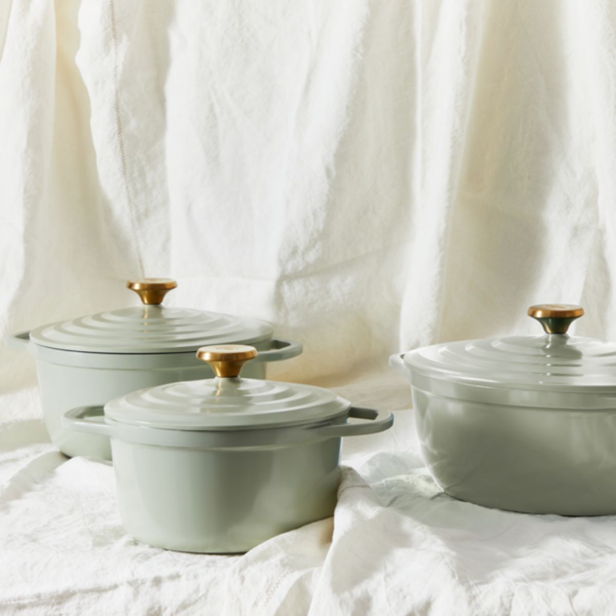 Cocotte AIR SOFT LIGHT 24 cm Vert Lichen couleur unique, TEFAL
