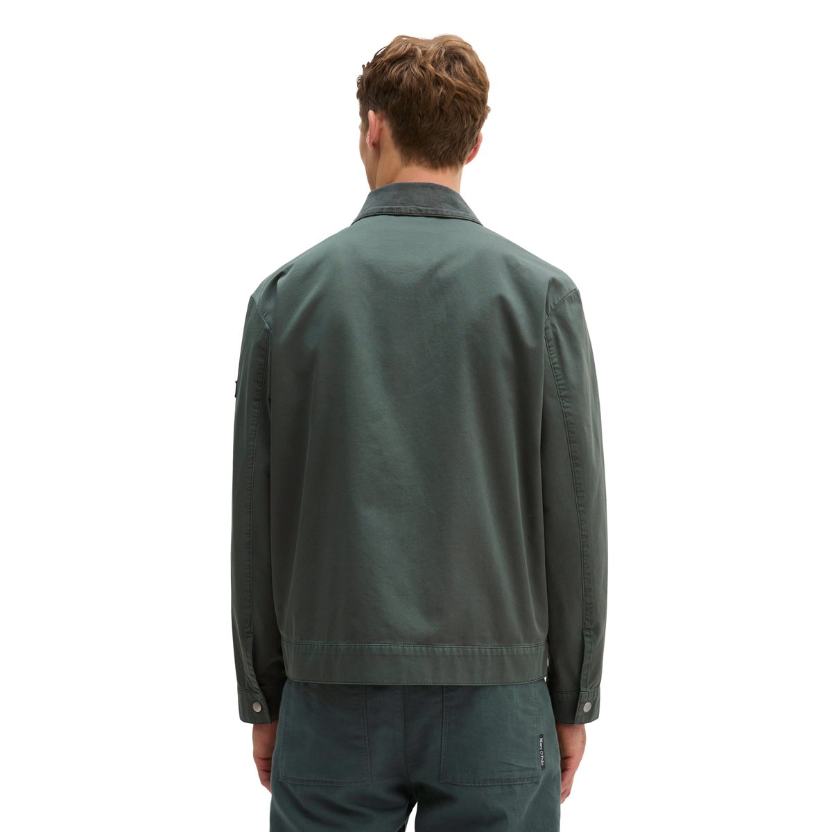 Veste regular avec col en velours côtelé gris foncé, MARC O'POLO