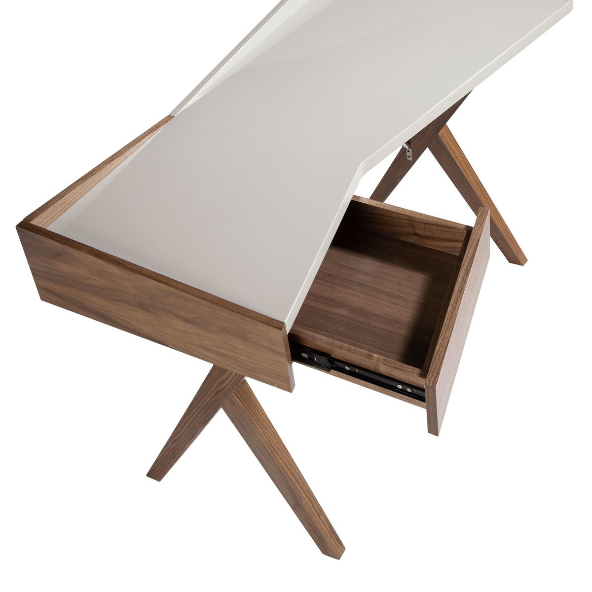 Bureau en noyer avec plateau en bois gris gris | noyer, ANGEL CERDA