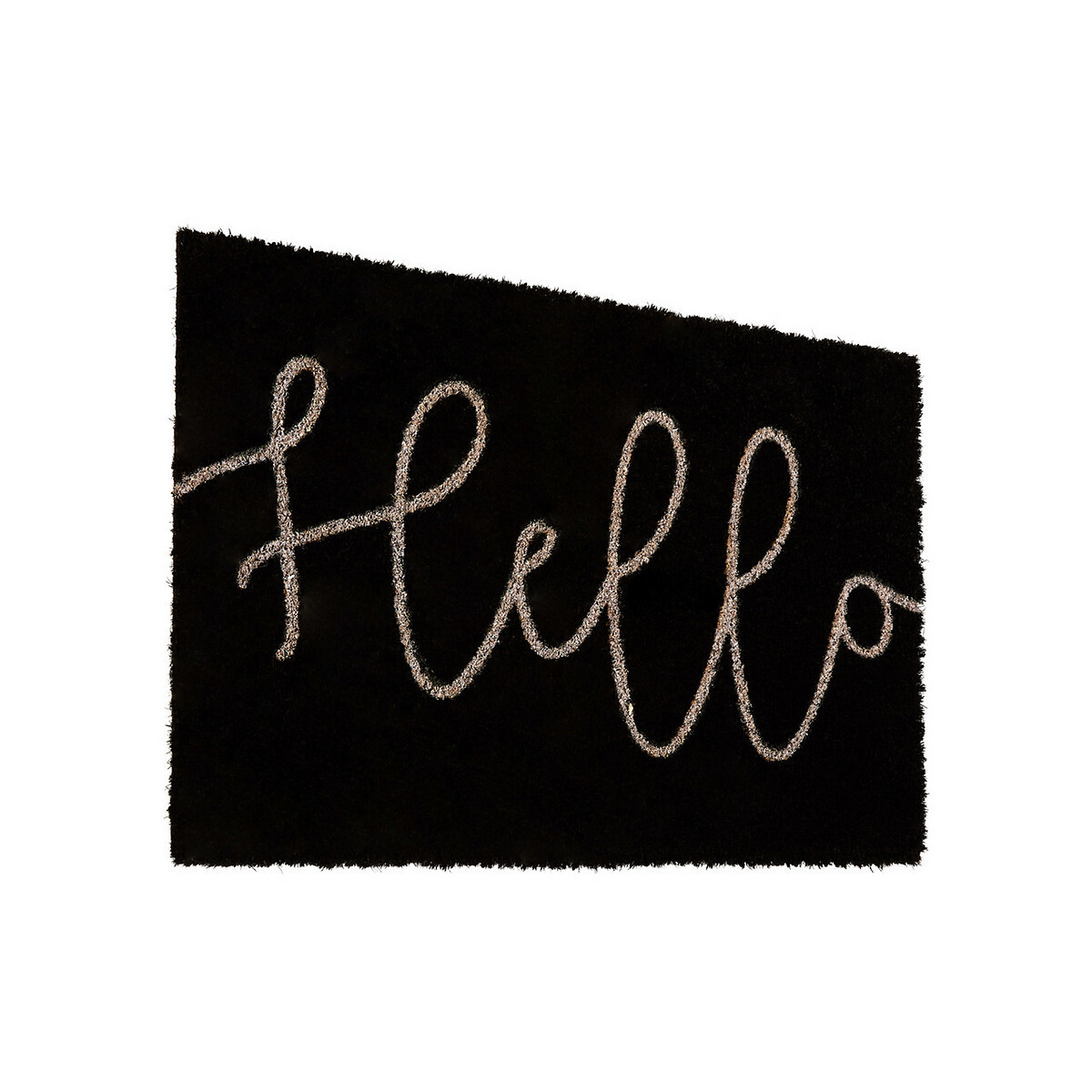 Hello Coir Doormat black, SO'HOME