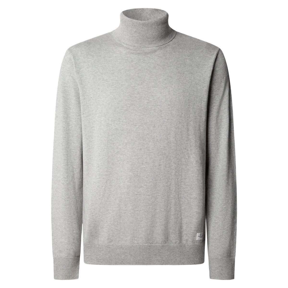 Pull Col Montant Coupe Regular En Maille gris chine, PEPE JEANS
