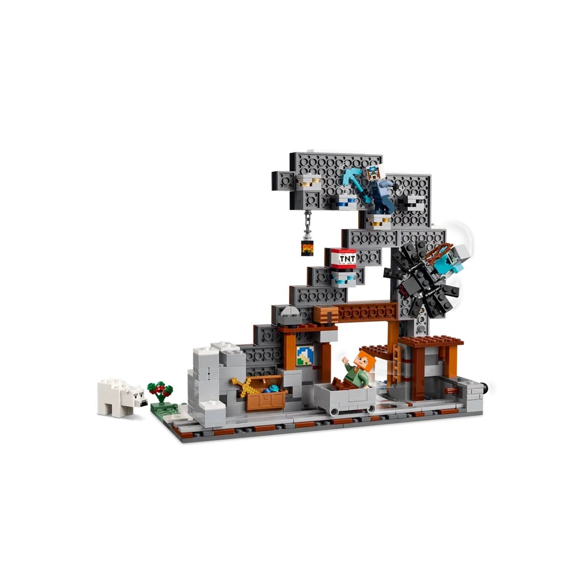 Minecraft La mine en forme de pioche multicolore, LEGO