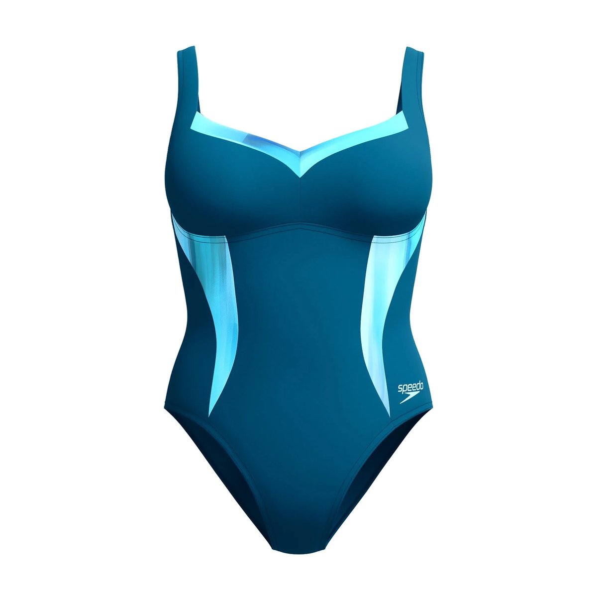 Maillot de bain 1 pièce à col V et bretelles ajustables motif/style imprimé LUNAELUSTRE vert, SPEEDO