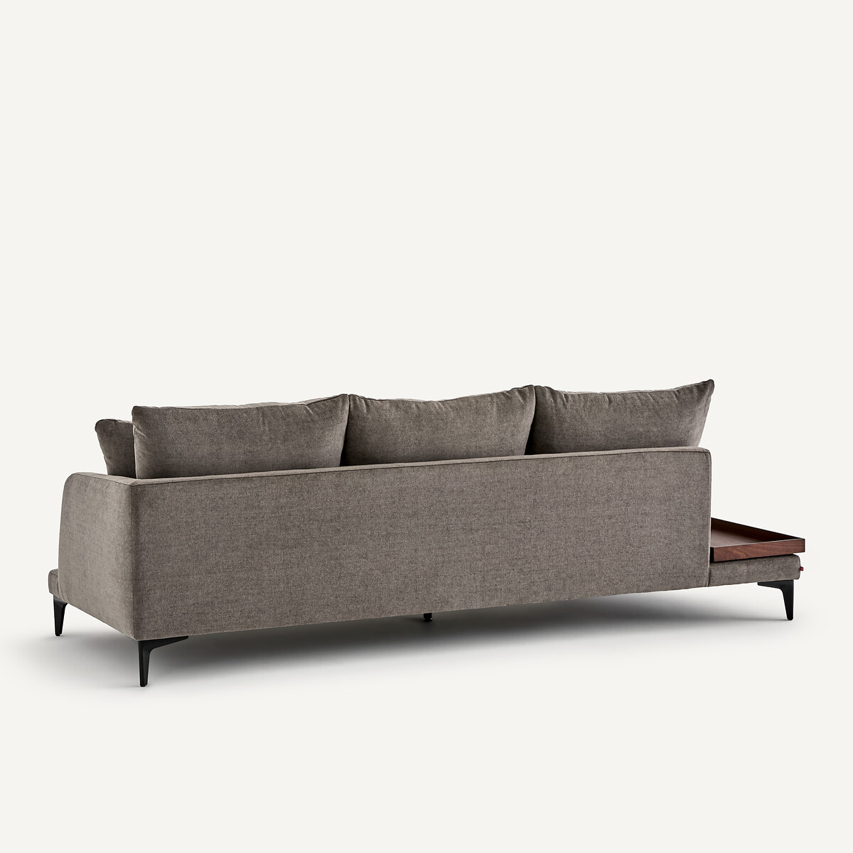 Demi-canapé avec plateau, en polyester mélangé, MODERNISTE gris stone, EMMANUEL GALLINA X AM.PM